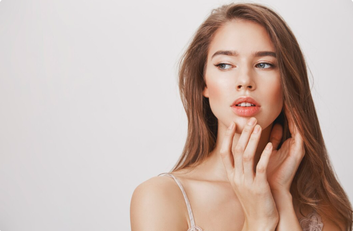 Portrait of a woman with soft, naturally proportioned lips illustrating subtle lip filler results in Dubai