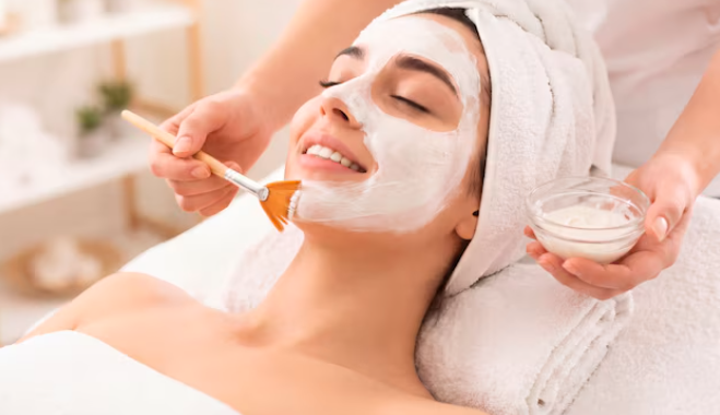 Targeted active serum application with Vitamin C and Retinol for skincare