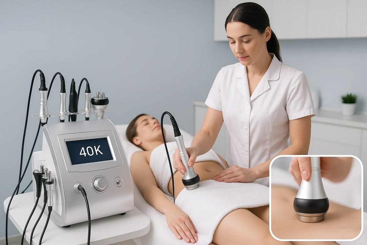 Targeted body contouring and skin modalities treatment using 40K cavitation at Dr. Elham Keikha Dubai