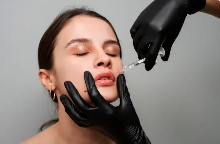 حقن فيلر دقيقة للشفة العلوية من أخصائية، توضح ما يشمله تجميل الشفاه في دبي