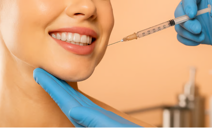 Smiling patient receiving a comfortable facial Botox injection in Dubai, showing who Botox may be suitable for